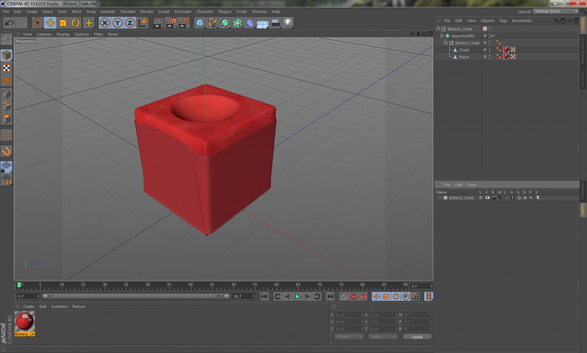 Billiard Chalk 3D model