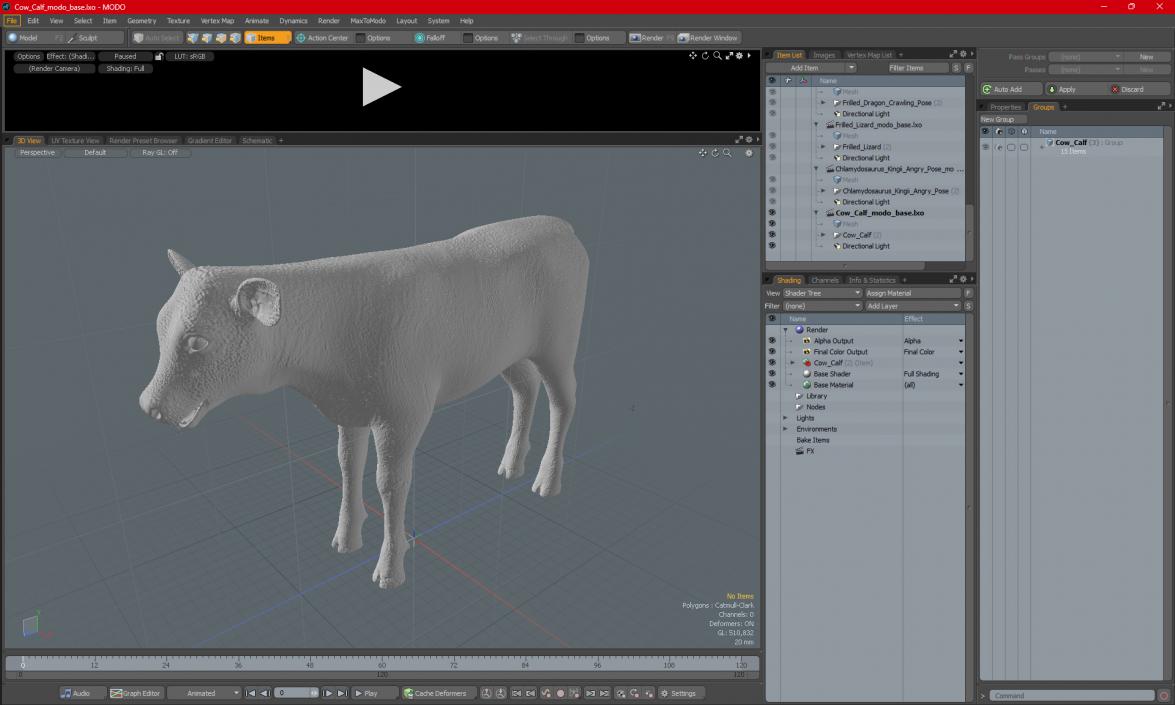 3D model Cow Calf