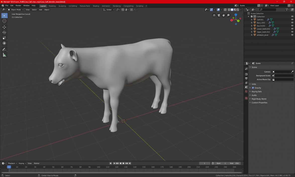 3D model Cow Calf