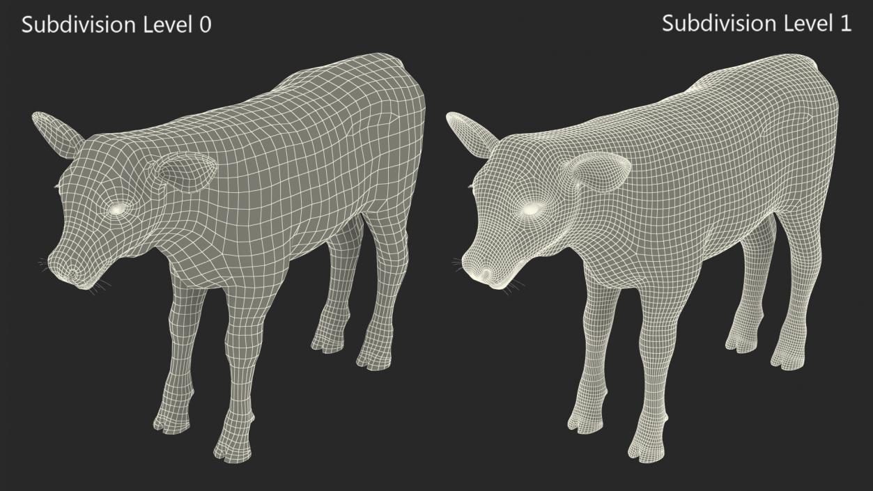 3D model Cow Calf