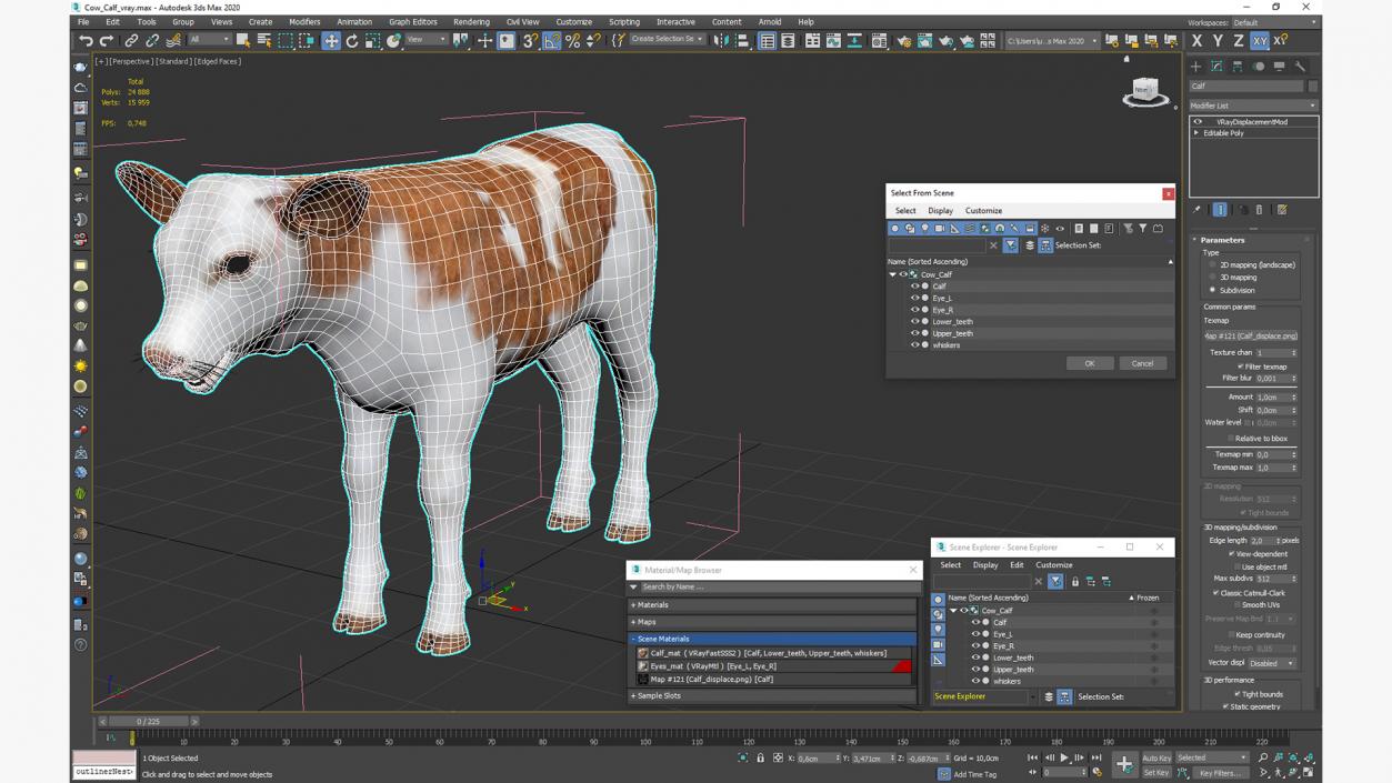 3D model Cow Calf