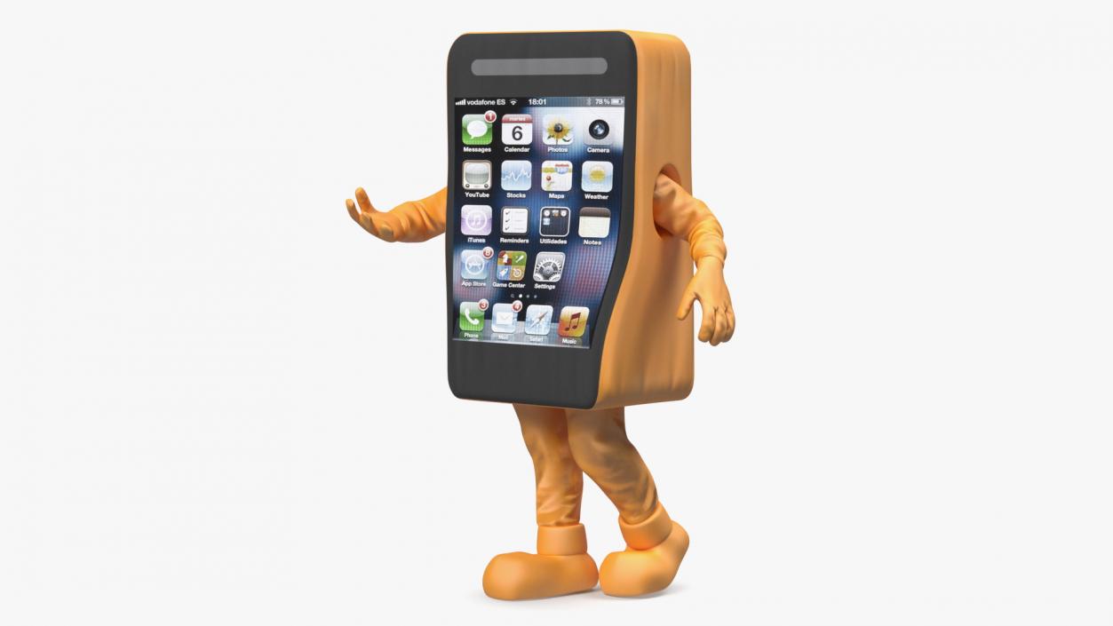 Cell Phone Mascot Costumes Collection 3D