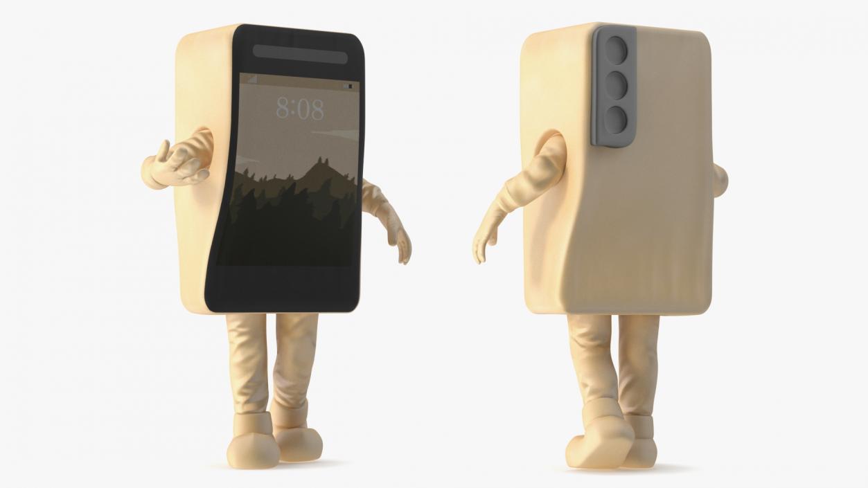 Cell Phone Mascot Costumes Collection 3D