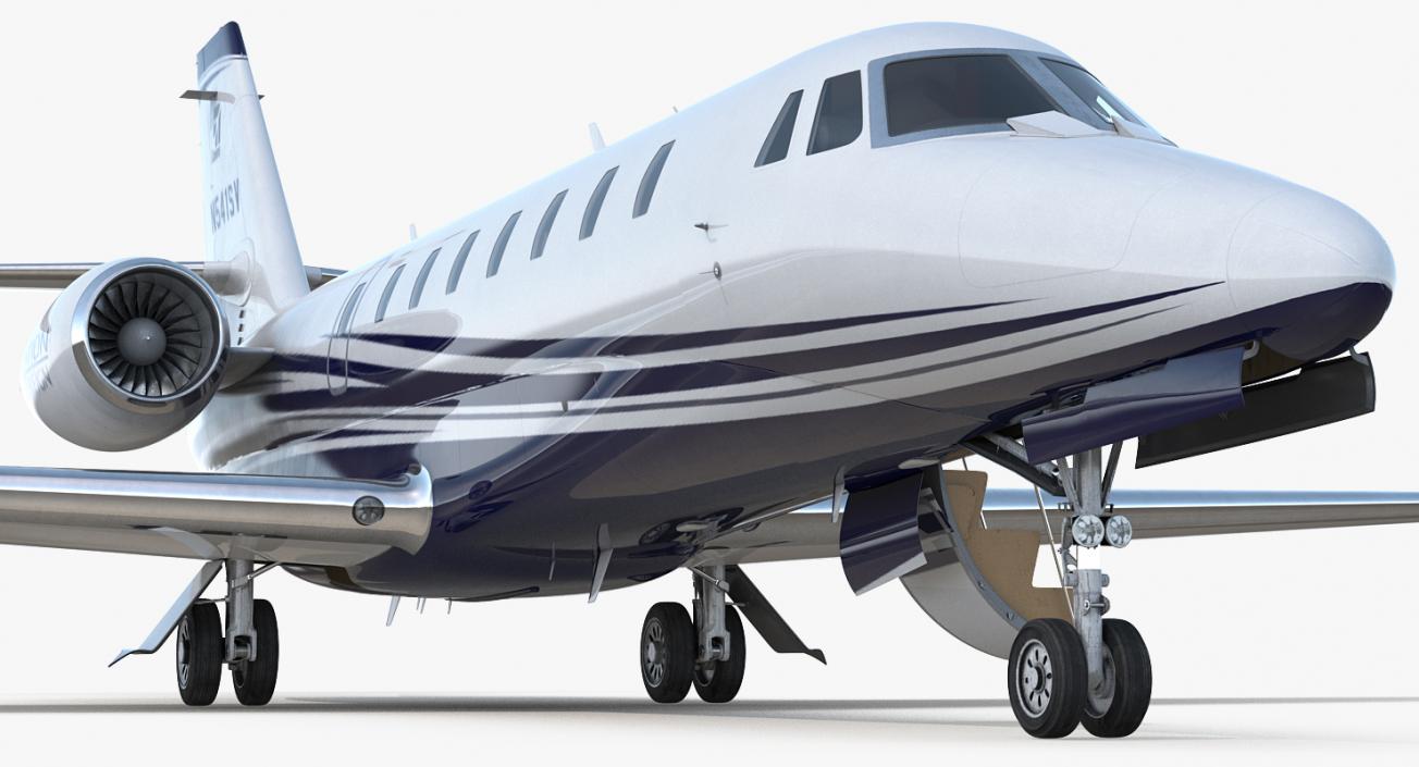 3D Rigged Business Jets Collection 2 model