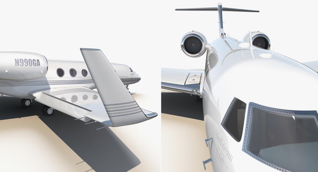 3D Rigged Business Jets Collection 2 model