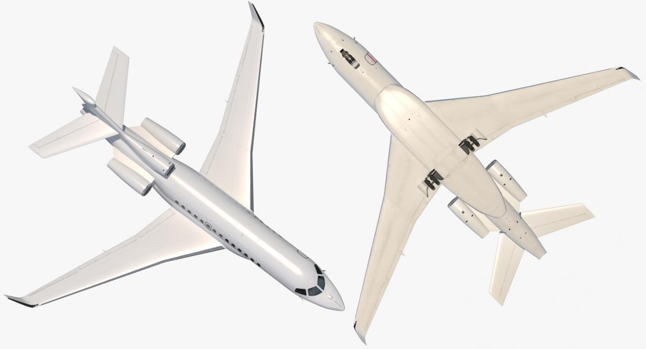 3D Rigged Business Jets Collection 2 model