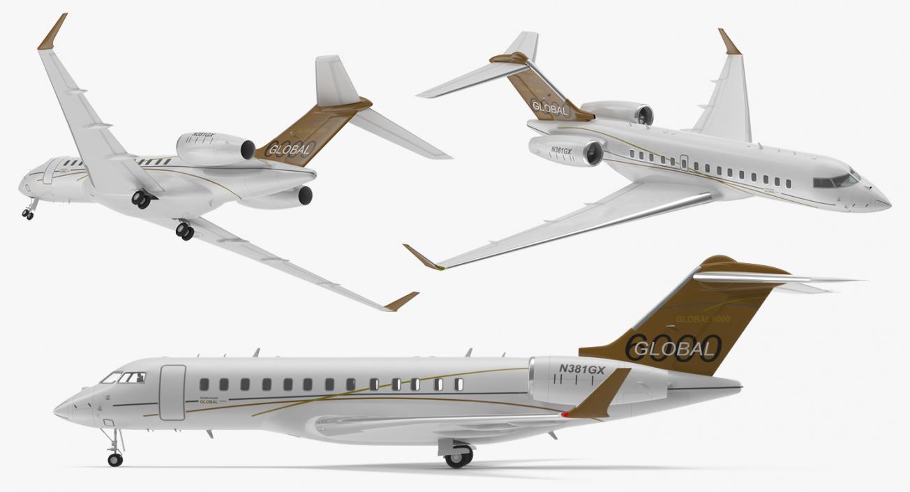 3D Rigged Business Jets Collection 2 model