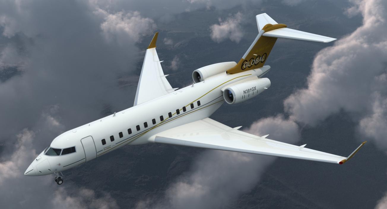 3D Rigged Business Jets Collection 2 model