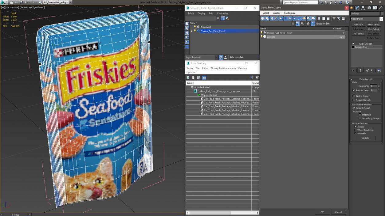 3D Friskies Cat Food Pouch model