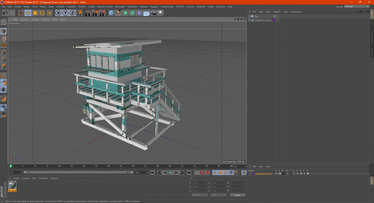 3D model Lifeguard Tower