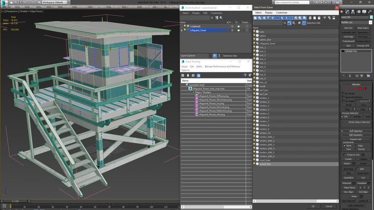 3D model Lifeguard Tower