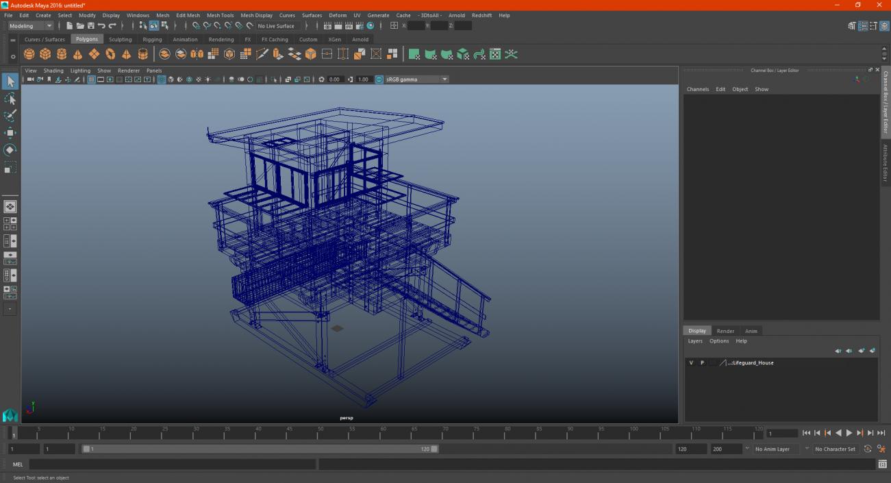 3D model Lifeguard Tower