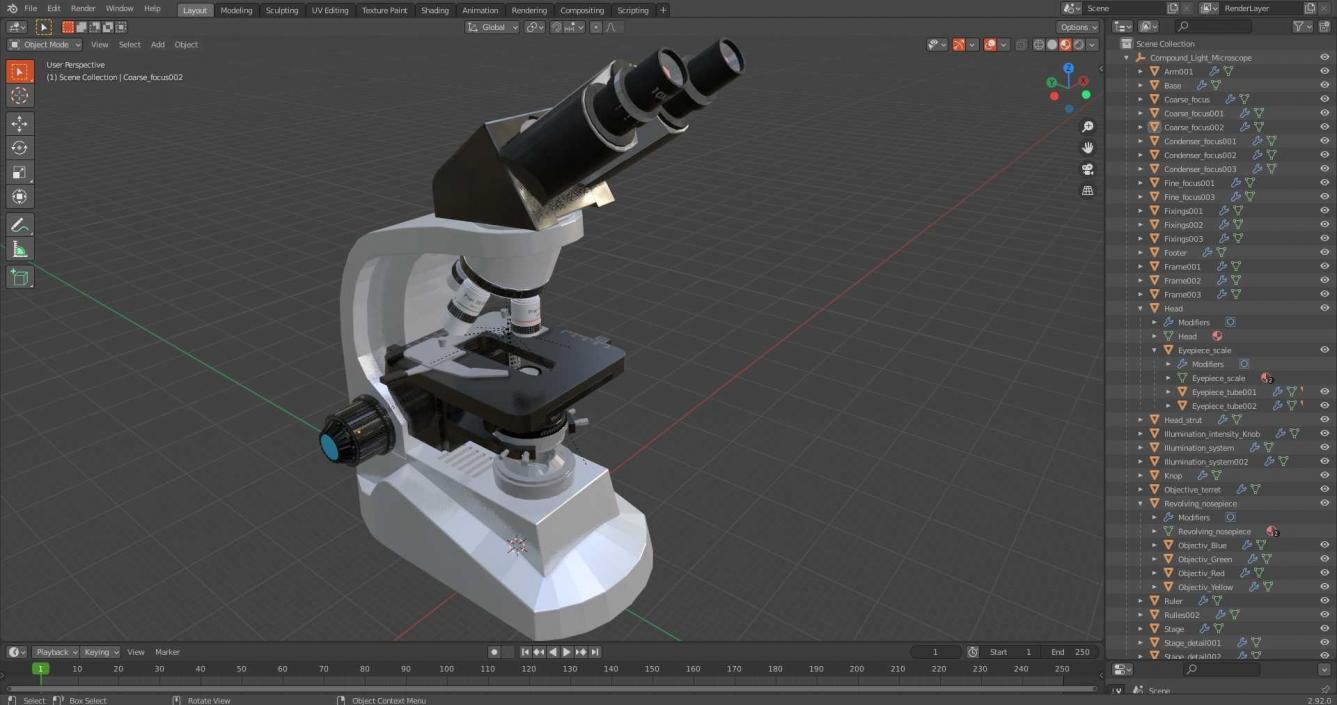 3D model Compound Light Microscope