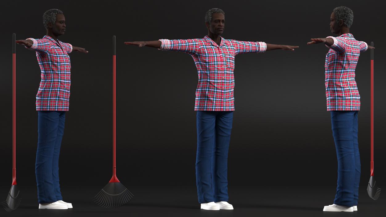 Home Style Afro American Man Rigged for Modo 3D model