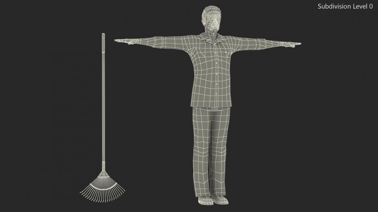 Home Style Afro American Man Rigged for Modo 3D model