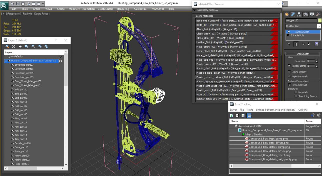 3D model Hunting Compound Bow Bear Cruzer G2