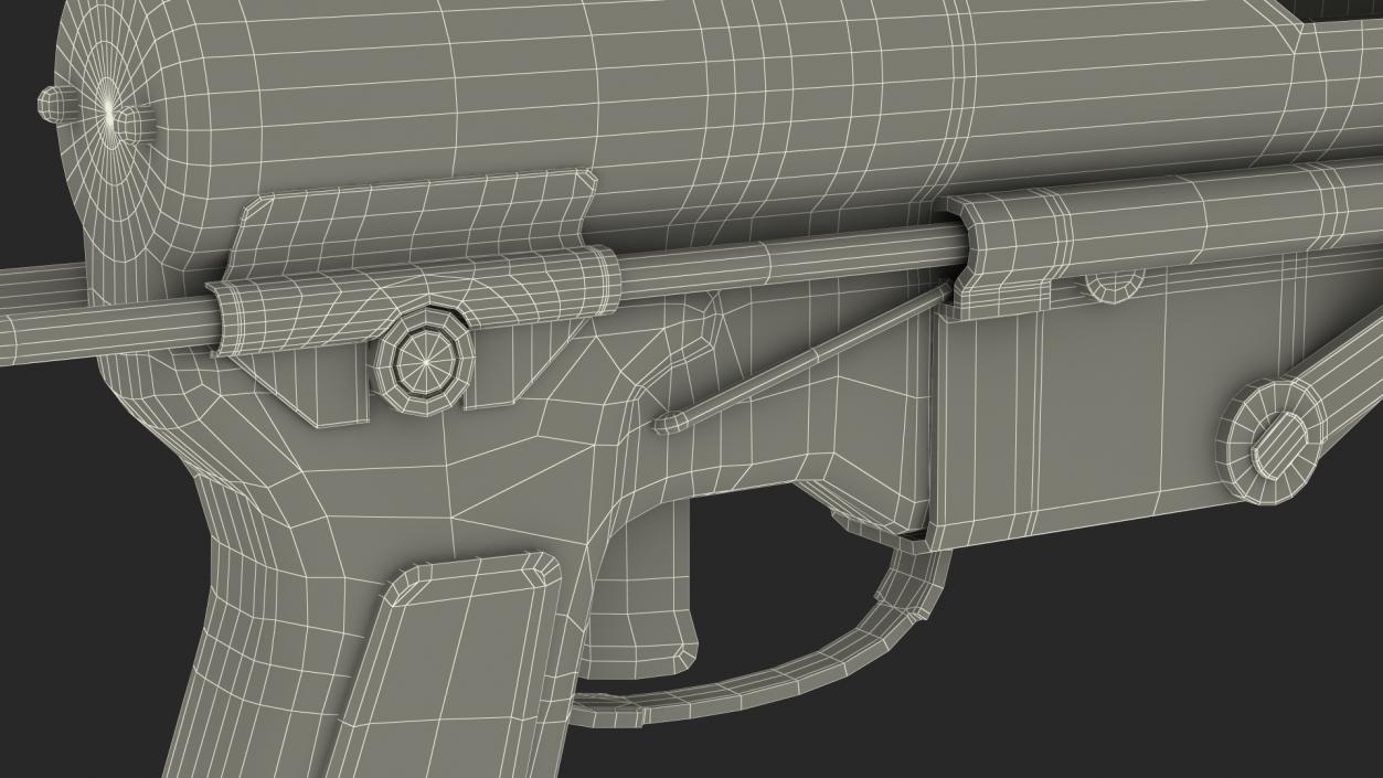 M3 Grease Gun 45 Caliber WW2 SMG 3D