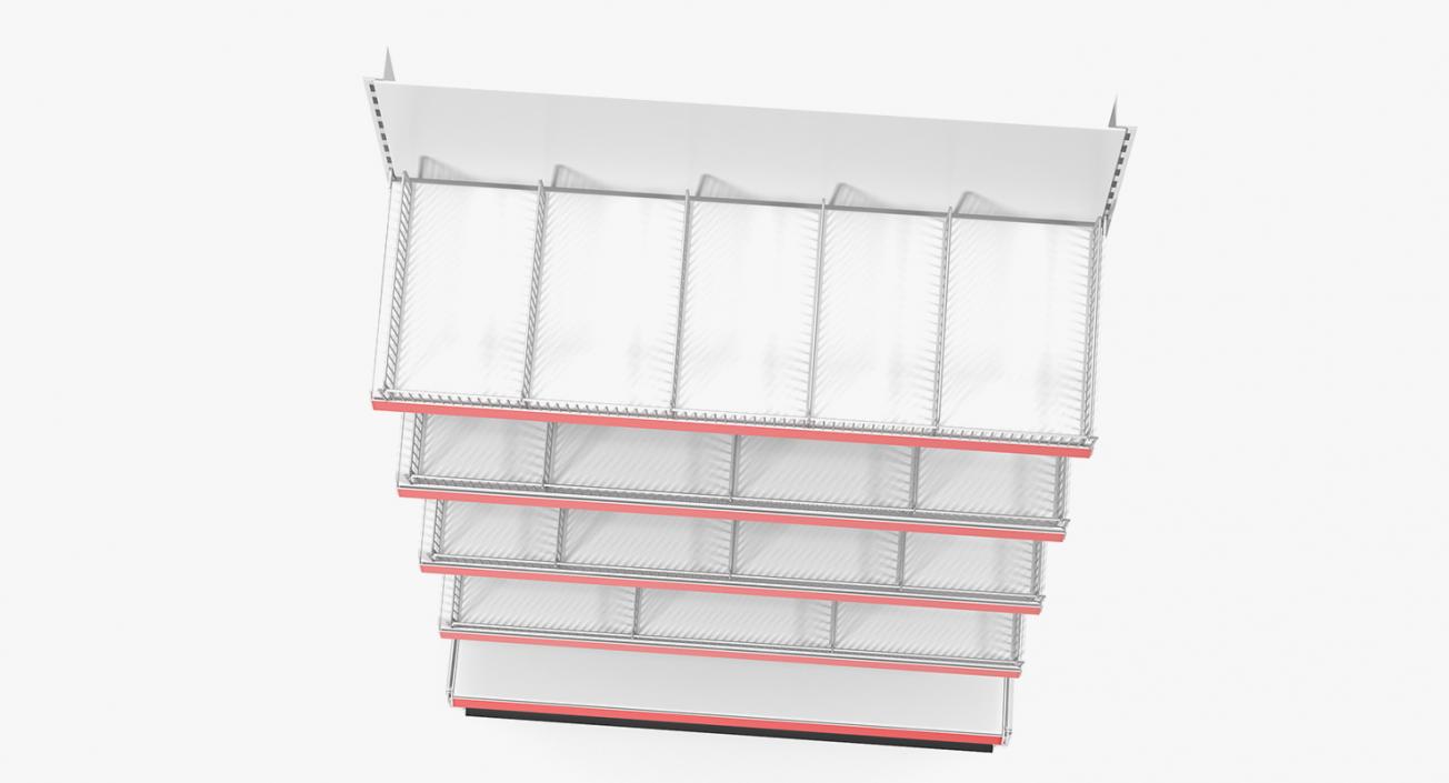 3D Supermarket Racks Collection model