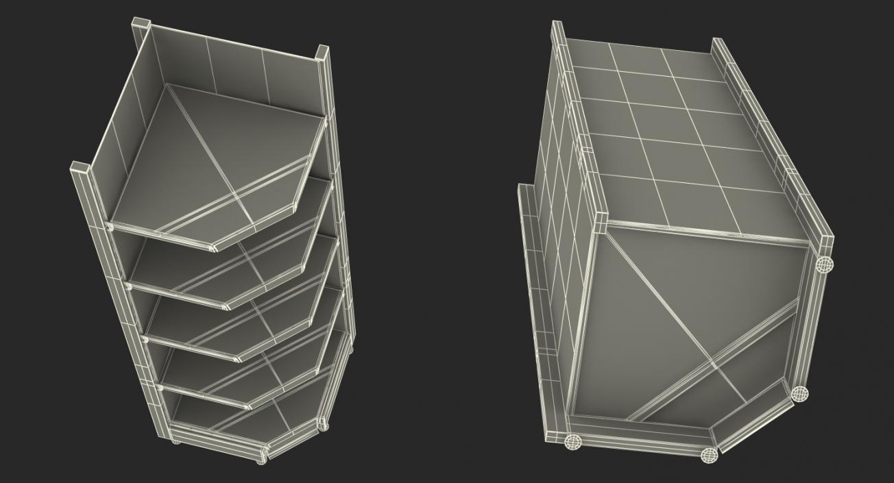 3D Supermarket Racks Collection model