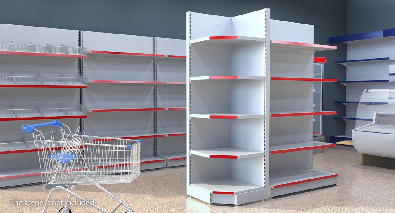 3D Supermarket Racks Collection model