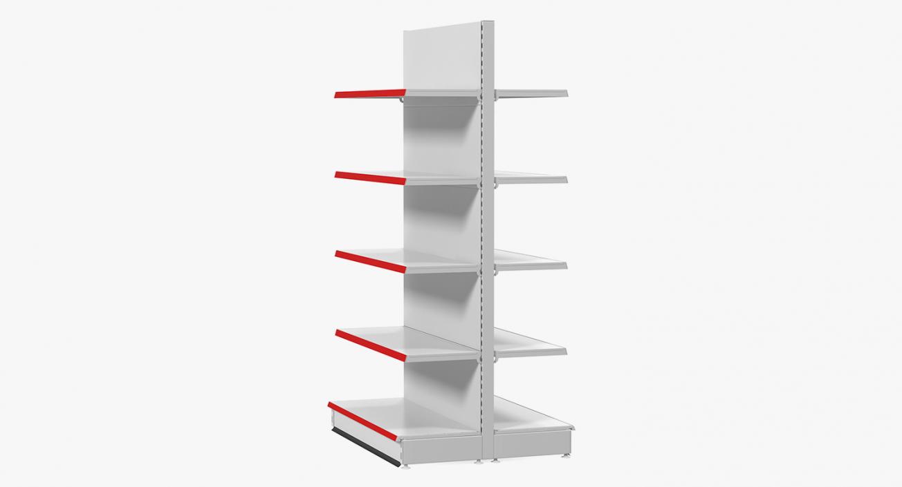 3D Supermarket Racks Collection model