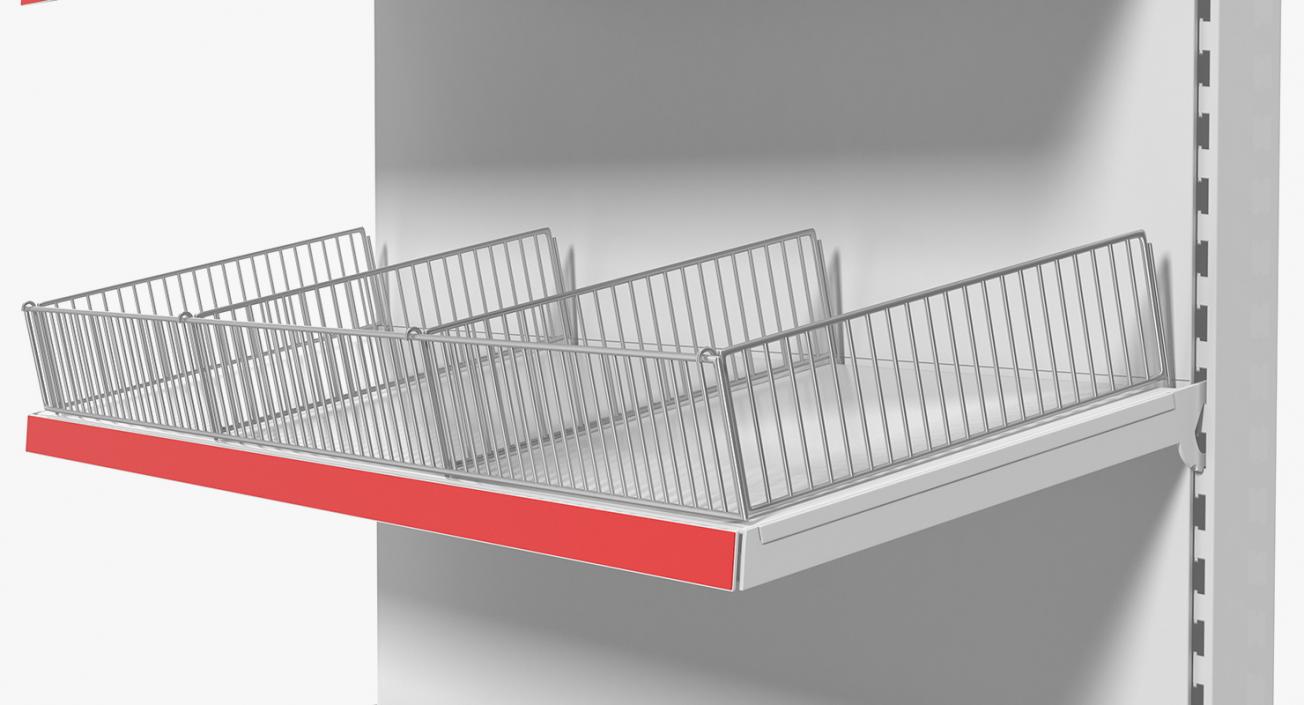 3D Supermarket Racks Collection model