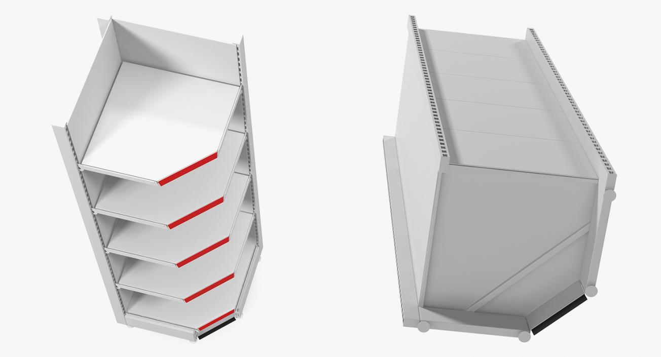 3D Supermarket Racks Collection model