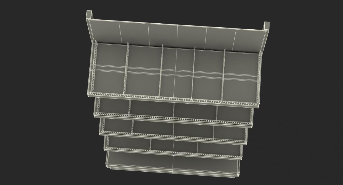 3D Supermarket Racks Collection model