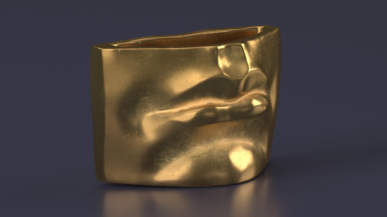 Michelangelo David lips decor Gold 3D model