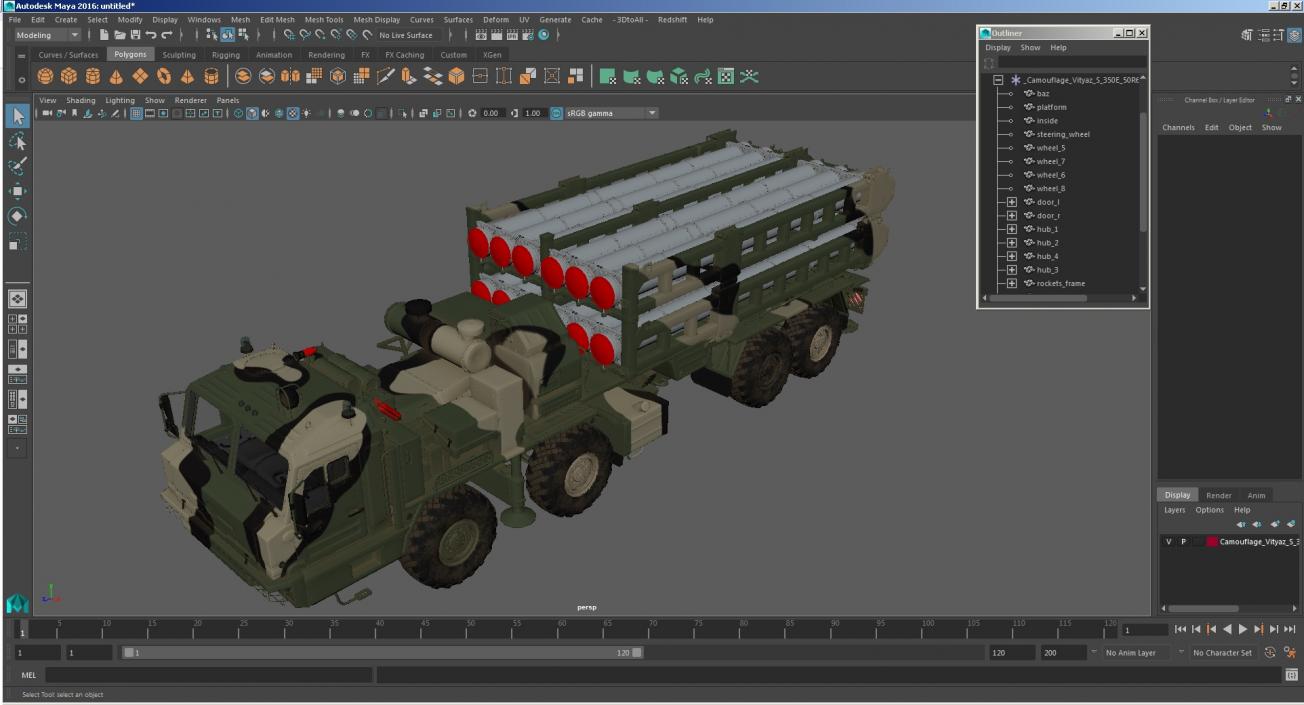 3D Camouflage Vityaz S 350E 50R6 Missile Launcher