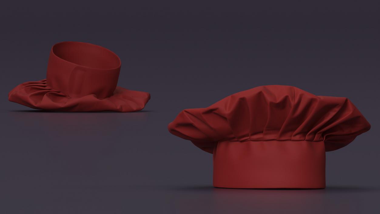 Red Chef Hat 3D