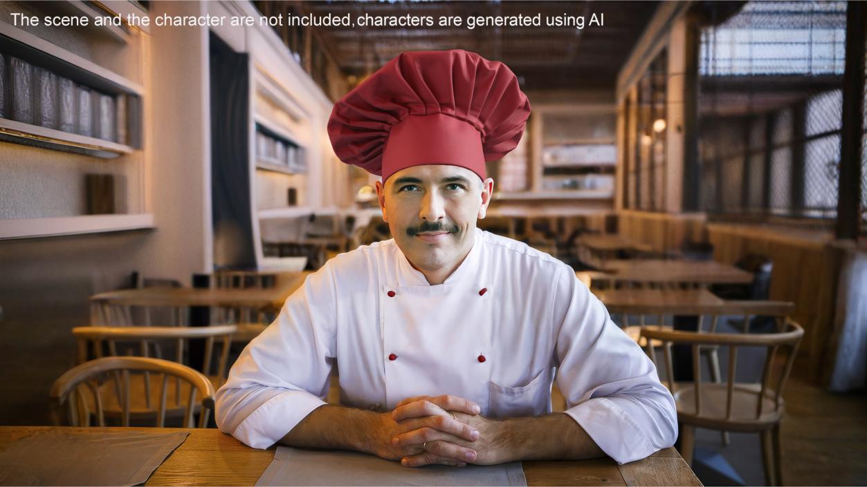 Red Chef Hat 3D