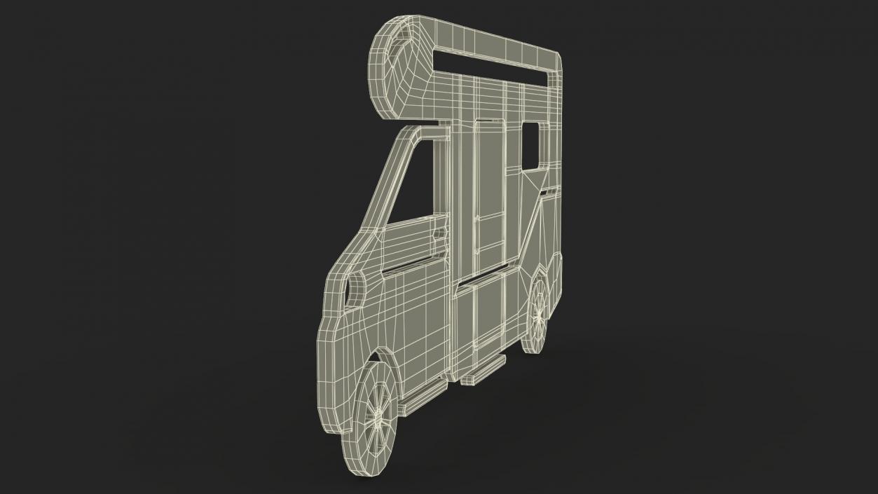 3D Camper Van Silhouette