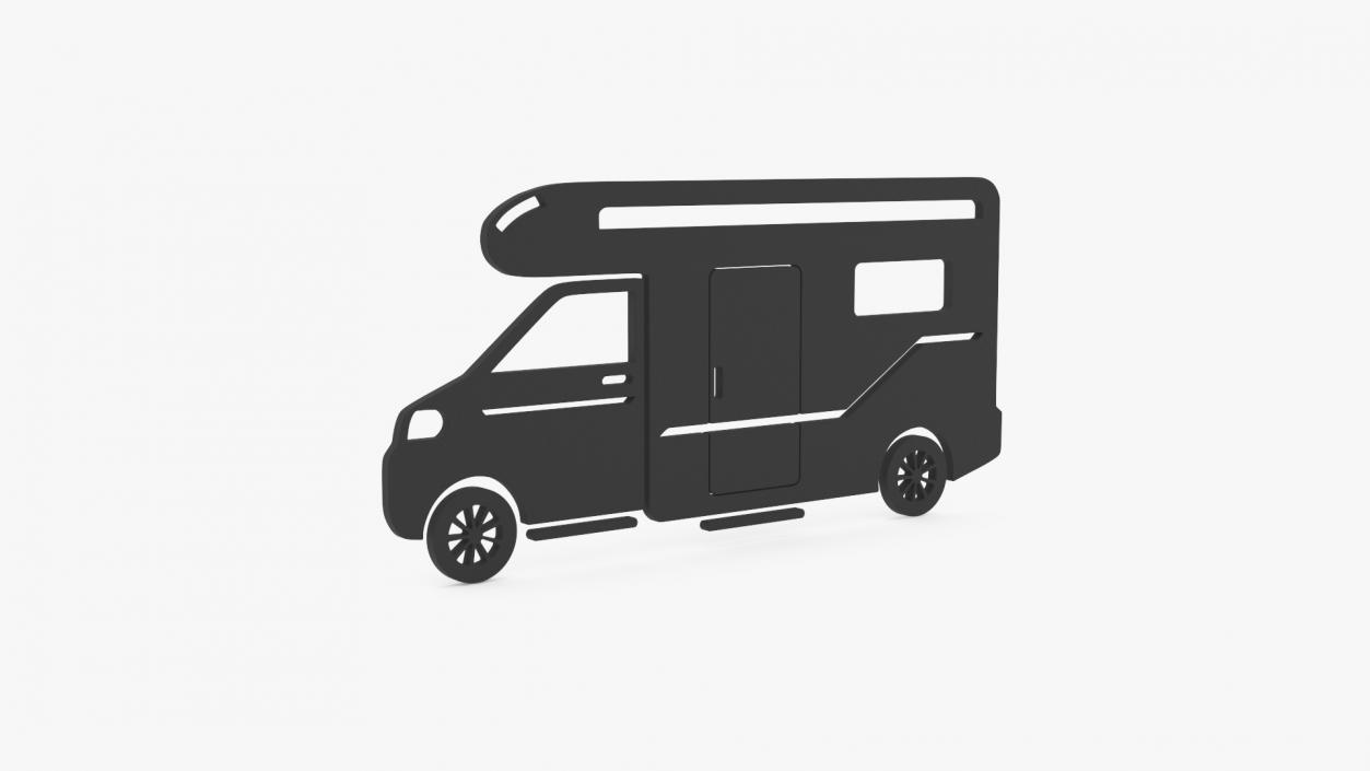 3D Camper Van Silhouette