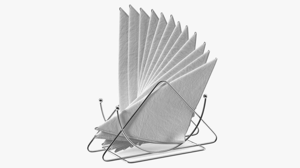 3D Table Napkin Holder with White Napkins model