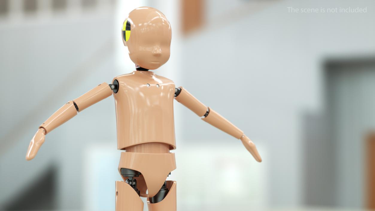 Child Crash Test Dummy T-Pose 3D model