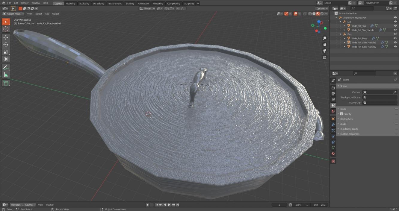 Aluminum Frying Pan 3D model