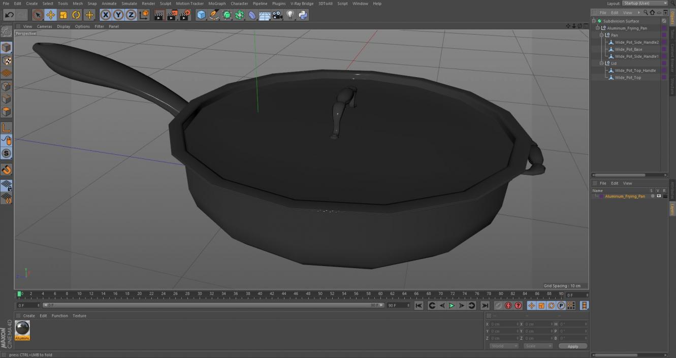 Aluminum Frying Pan 3D model