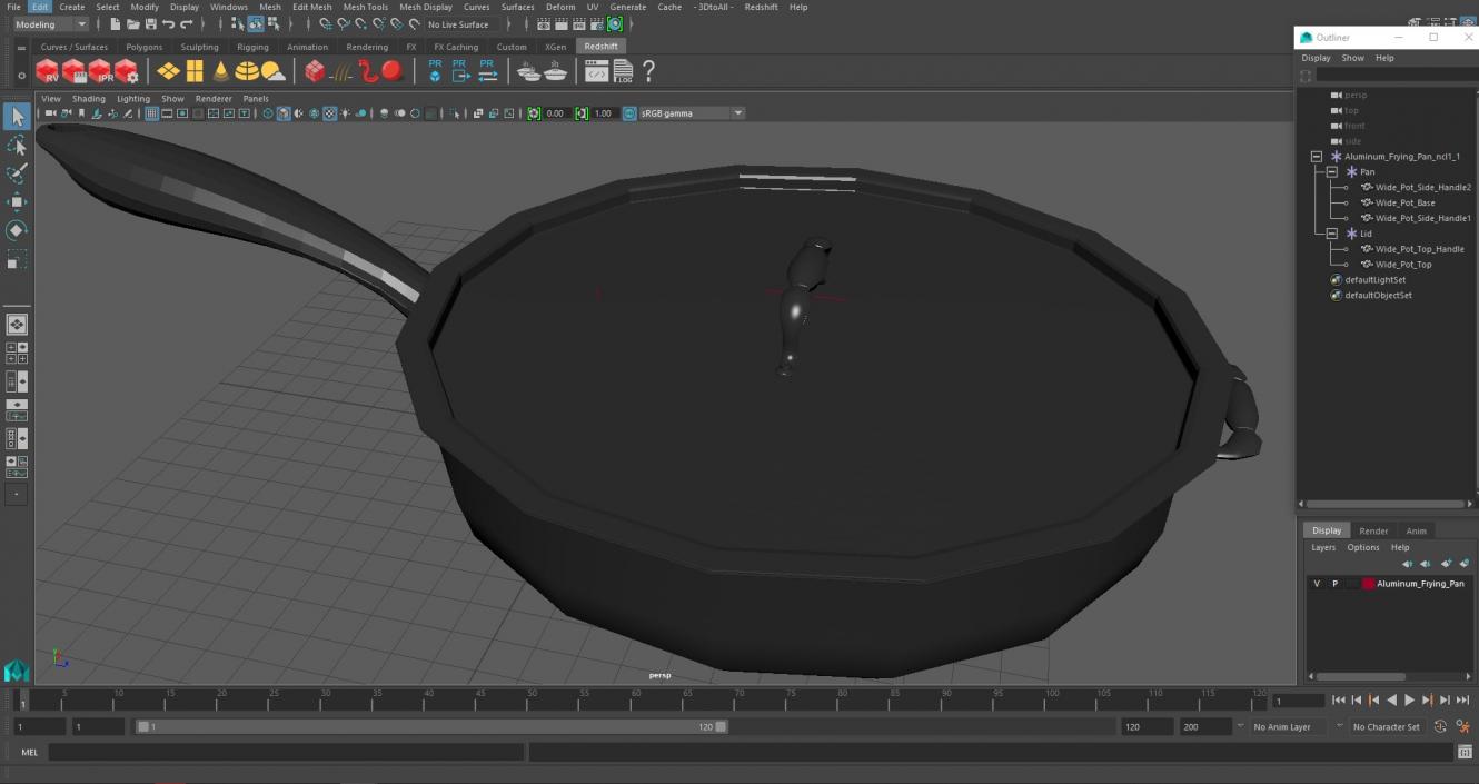 Aluminum Frying Pan 3D model