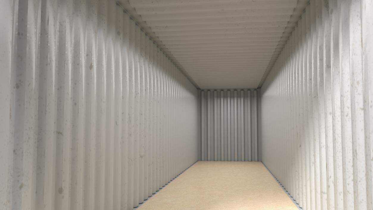 High Cube Shipping Container 40ft White 3D model