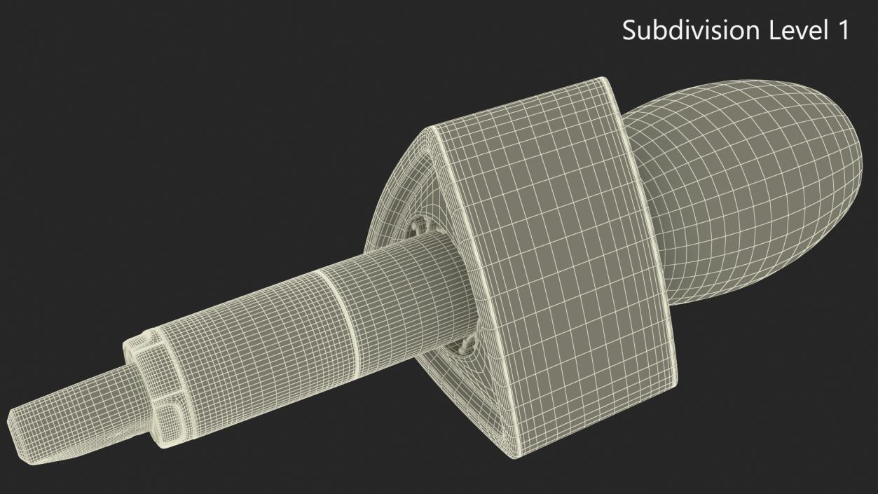 NBC News Handheld Microphone Triangular 3D model