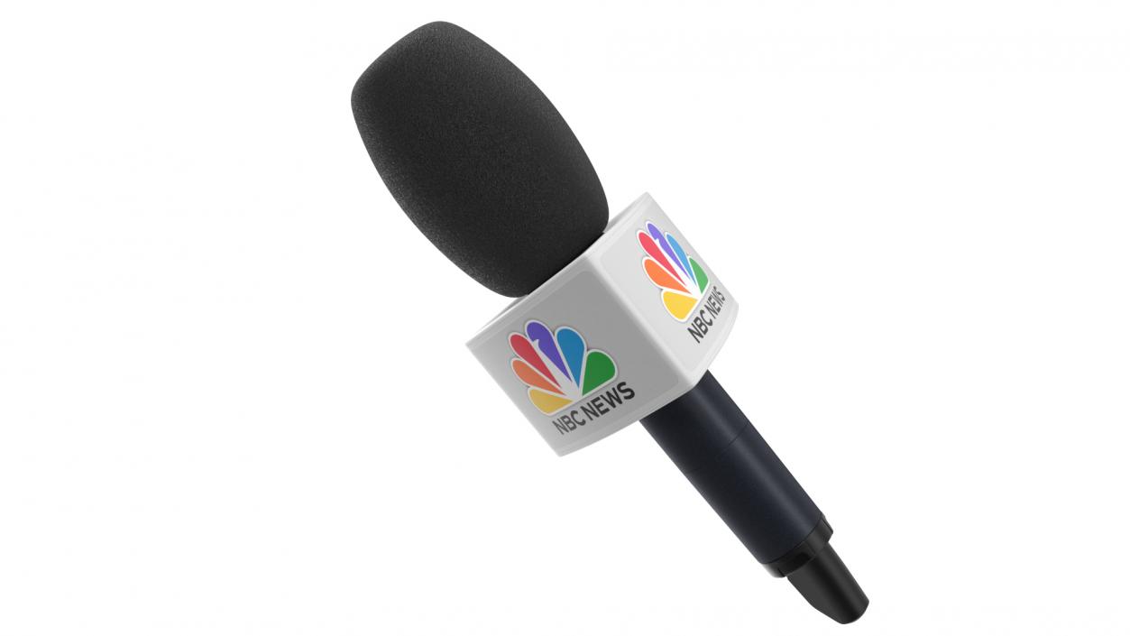 NBC News Handheld Microphone Triangular 3D model