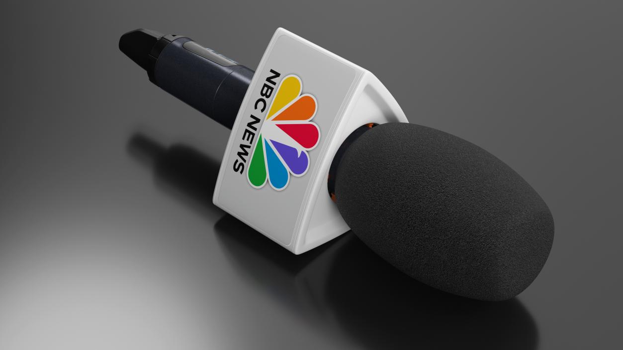 NBC News Handheld Microphone Triangular 3D model