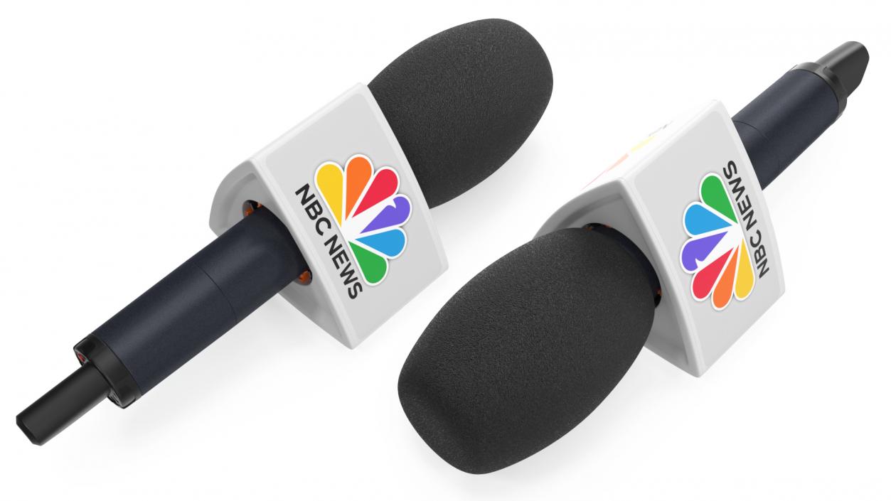 NBC News Handheld Microphone Triangular 3D model