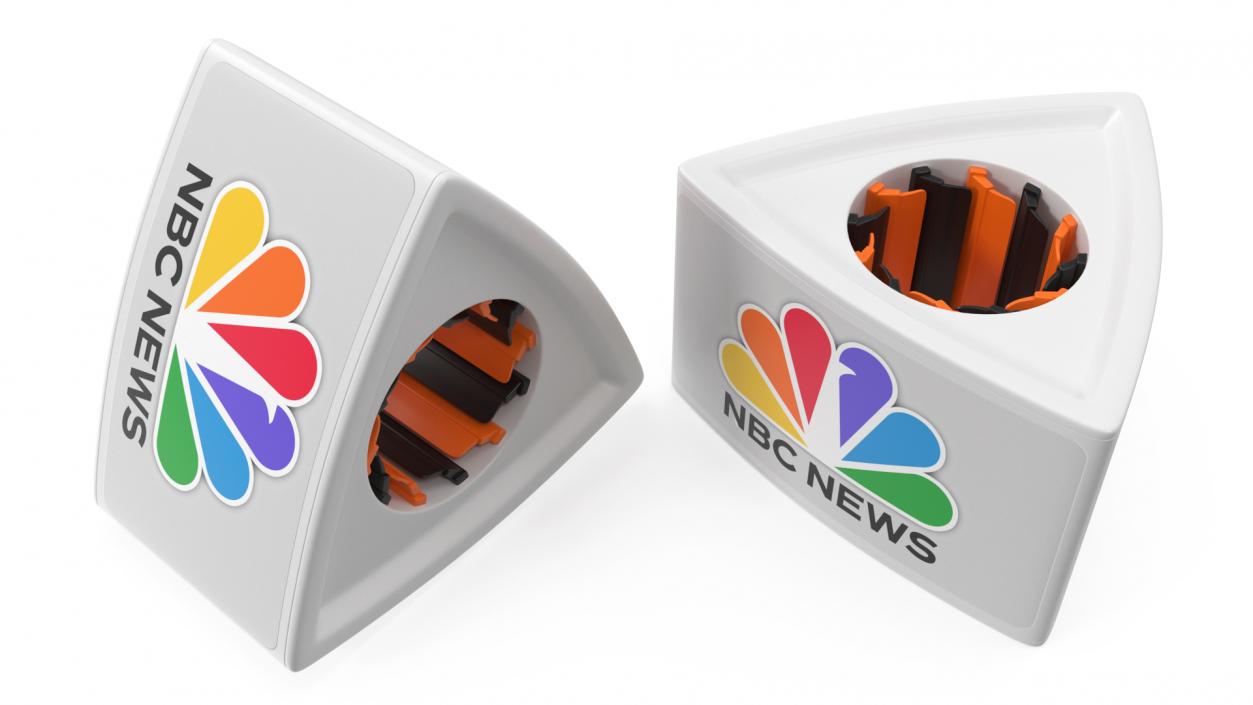 NBC News Handheld Microphone Triangular 3D model