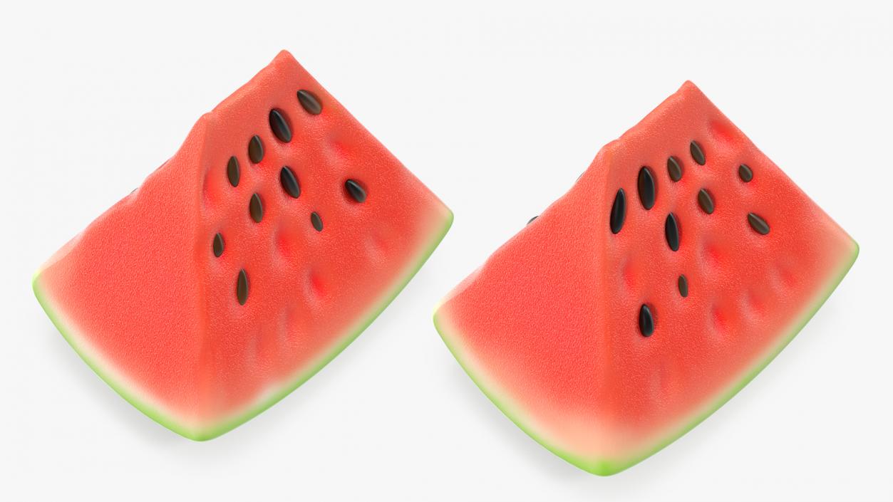 3D Cartoon Piece of Watermelon Slice model