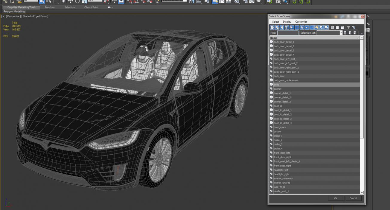 Tesla Model X 75D 2017 3D