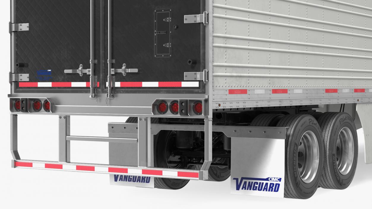 Kenworth Truck with Vanguard Reefer Trailer Rigged for Cinema 4D 3D model