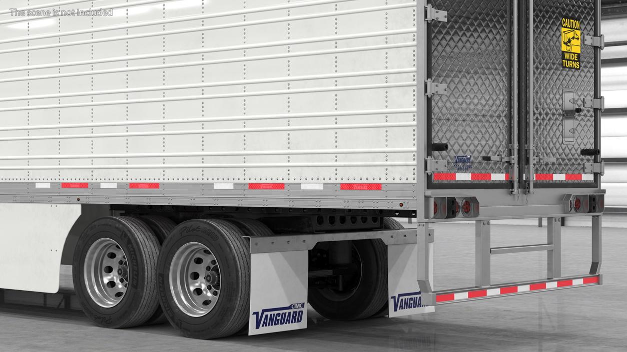 Kenworth Truck with Vanguard Reefer Trailer Rigged for Cinema 4D 3D model