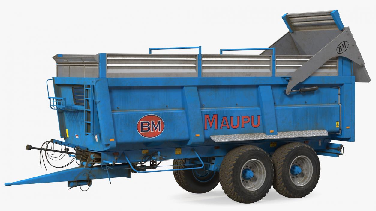 Maupu 18t Dirty Body Tipper Trailer Rigged 3D